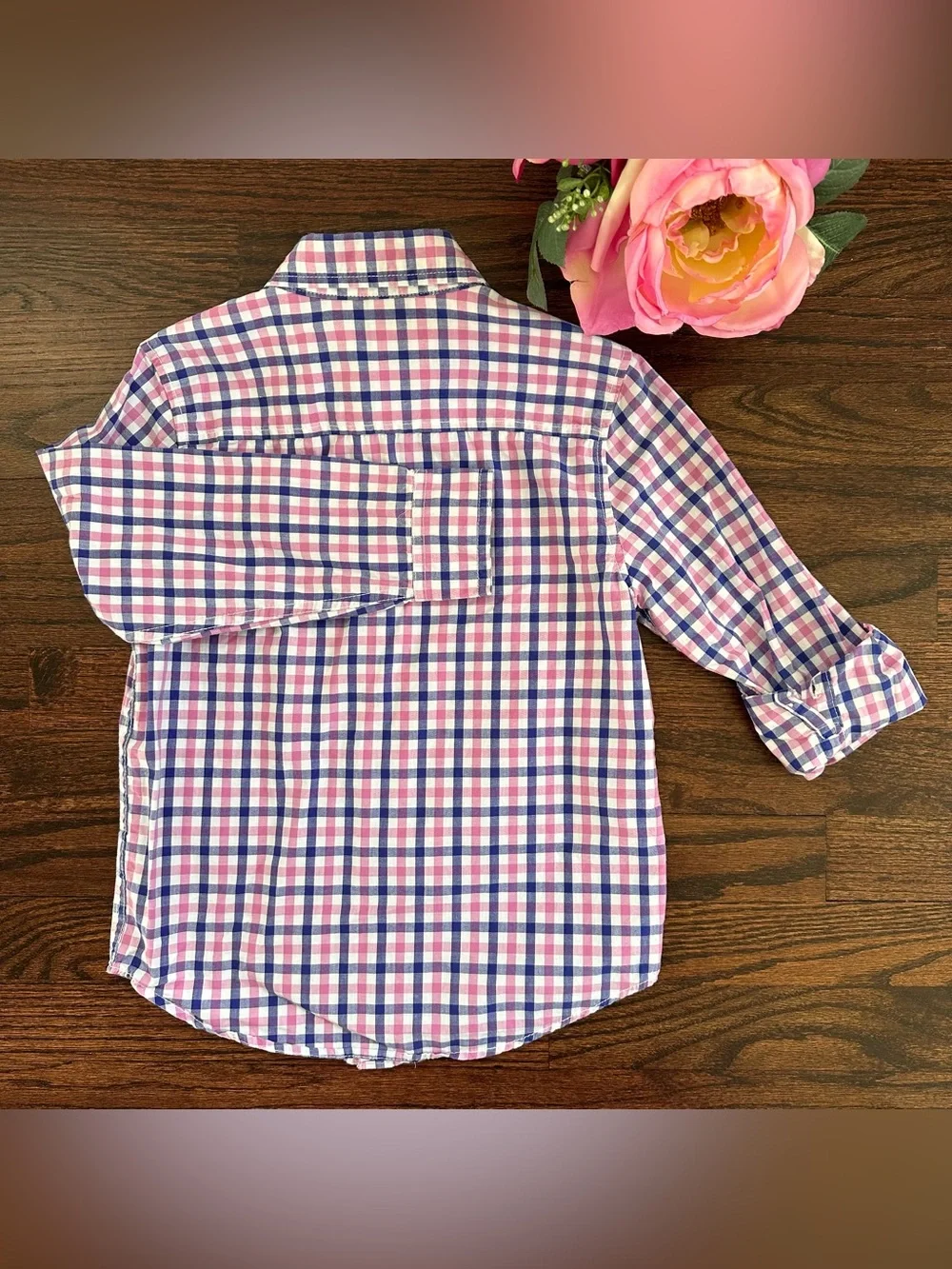 Dressed Up by Gymboree plaid button down shirt, size 5-6
